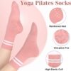 YSense Thin Pilates Grip Socks for Women Non Slip, Yoga Barre Socks Grippy Socks for Pilates, Dance, Ballet, Barre, Hospital