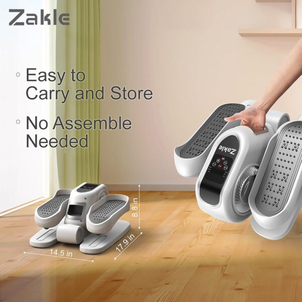 Zakle Under Desk Elliptical Machine, Ellipse Leg Exerciser w/Remote Control & 12 Adjustable Speeds, Noiseless Ellipse Leg Exerciser, Fully Assembled Elliptical Training Machine