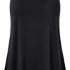 Cestyle Womens Sleeveless Scoop Neck Flowy Loose Fit Workout Shirts Racerback Long Tank Tops