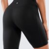 CRZ YOGA Women's Naked Feeling Biker Shorts with Pockets 8'' - High Waisted Yoga Gym Workout Spandex