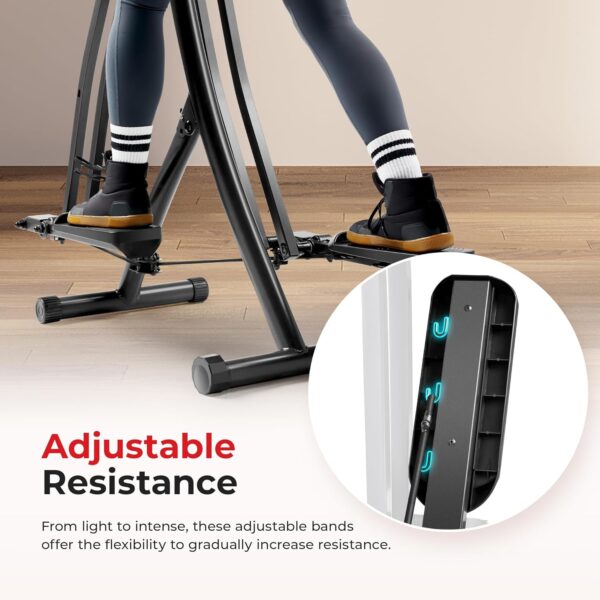71rIO-2J5ZL._AC_SL1500_.jpg Sunny Health & Fitness Air Walk Elliptical, Foldable Machine w/30-Inch Stride, Cardio Cross Trainer Glider Equipment for Home Exercise, Free SunnyFit App Bluetooth Link, Optional Adjustable Resistance