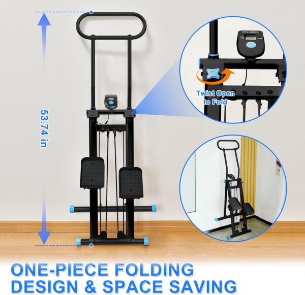 71rJ5aLFxOL._AC_SL1500_.jpg Stair Stepper for Home Gym,Folding Vertical Climber Cardio Exercise Machine,Stair Climber for Full Body Workout with Adjustable Handlebar for Women & Men