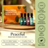 Gya Labs Peaceful Roll on Essential Oils Set - 100% Pure Natural Relaxing Gift for Women & Men - Blend for Calming, Refreshing, Stress Comfort, Good Sleep Essential Oil Gift Set (0.34 Fl Oz Each)