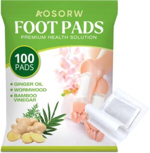 100 Pack Foot Pads, Ginger Oil Bamboo Charcoal Foot Pads, Foot Care Patch, Effective Feet Health Patches, Better Sleep Quality