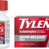 Tylenol Extra Strength Acetaminophen Rapid Release Gels, Pain Reliever & Fever Reducer, 100 ct