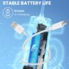 Water Flosser Teeth Pick: 9 Jet Tips Cordless Oral Irrigator with 300ML, 5 Modes Portable Power Dental Flossers, IPX7 Waterproof Rechargeable Electric Waterflosser Machine for Home Travel, Black