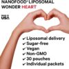 Codeage Wonder Heart Liquid CoQ10 Liposomal Ubiquinone Supplement, Coenzyme Q10 Heart Vitamins, Non-GMO Sunflower Phosphatidylcholine Vegan Blend, Raspberry Flavored Softgel, Pack of 30 Pouches