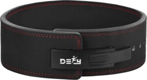 DEFY Weightlifting Lever Belt – 4” Wide Powerlifting Strongman Gym Belt for Men & Women – 10MM Lever Belt for Lower Back Support, Workout, Deadlift & IPF Bodybuilding