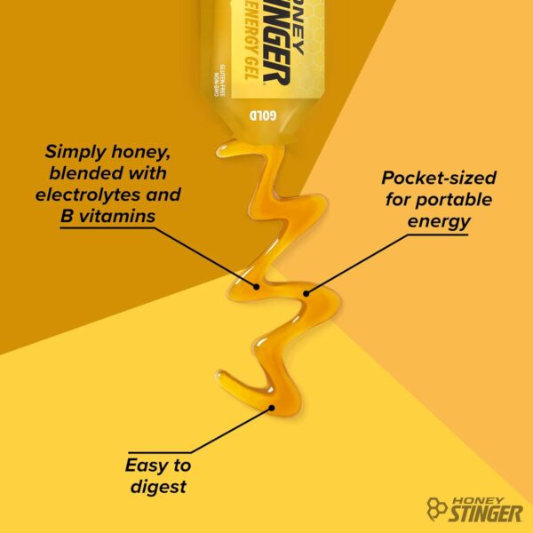 Honey Stinger Energy Gel Variety Pack | 5 Packs Each of Gold and Organic Fruit Smoothie | Gluten Free & Caffeine Free | For All Exercises | Sports Nutrition for Home & Gym, Pre and Mid Workout