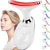 Facial Massager Red-Light-Therapy-for-Face and Neck, Face 𝖲 culpting Wand with 7 Color (White)