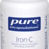 Pure Encapsulations Iron-C - 15 mg - 175 mg Vitamin C - Red Blood Cell Support* - Energy Production - Highly Bioavailable Iron Pill - Gluten Free & Vegan - 60 Capsules
