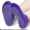 SkiBeaut Pilates Socks, Non Slip Grips Yoga Socks Ballet Dance Hospital Grippers Socks, 4 pairs Sticky Socks for Women