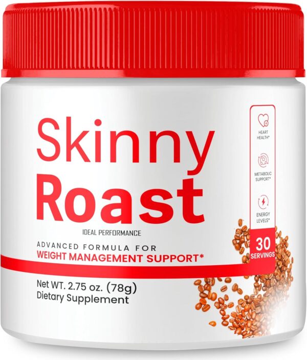 Skinny Roast Powder, Skinny Roast Coffee Advanced Formula Supplement, SkinnyRoast Supplement to Support Healthy Lifestyle, Official SkinnyRoast Overall Health and Fitness Reviews (1 Pack)