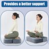 MABOZOO Meditation Chair with Back Support, 3 Shapes Floor Pillow Meditation Cushion Removable Washable for Sitting on Floor