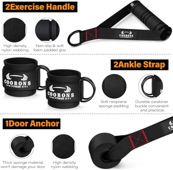 Heavy Resistance Bands for Working Out, 300LBS Exercise Bands with Handles, Workout Bands for Men, Weight Fitness Bands Set for Muscle Training, Strength, Slim, Yoga, Home Gym Equipment