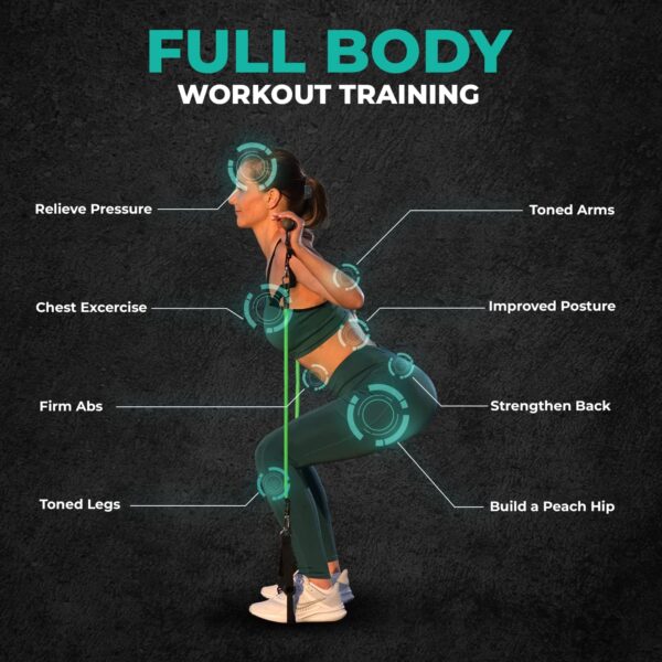 Pilates Bar Kit with Resistance Bands - Home Gym Equipment - Workout Equipment for Women and Men - Pilates Equipment with Adjustable Resistance Bands