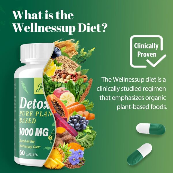 2000 MG Plant-Based Detox Cleanse – Natural Toxin Flush for Liver, Gut & Colon – Antioxidant & Digestive Support – Zeolite Detox – Fast-Acting Detox Complex for Women & Men – 120 Capsules