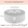 Gayo Meditation Cushion and Floor Pillow. Ideal for Meditation Pillow, Yoga, & Floor Sitting - Premium Buckwheat Supportive Round Cushion with Changeable Cover. Versatile & Stylish - 16" in