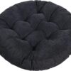 Tiita Floor Pillows Cushions Round Chair Cushion Outdoor Seat Pads for Sitting Meditation Yoga Living Room Sofa Balcony 22x22 Inch, Black