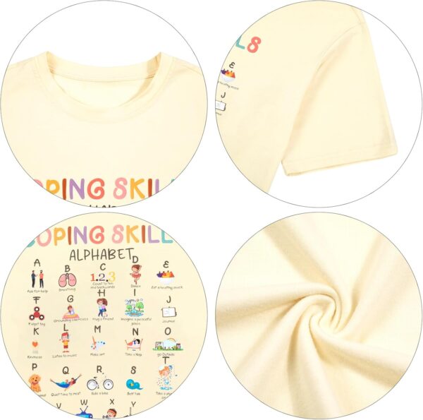 Teacher Shirts : Women Coping Skills Alphabet Shirt Mental Health Awareness Shirts Social Worker Appreciation Gifts