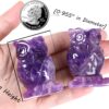QINJIEJIE 2" Amethyst Owl Decor Crystals Stone Figurines Carved Gemstone Owls Statue Healing Home Room Sculpture Natural Lucky Owl Decorations Cute Purple Office Desk for Women Men