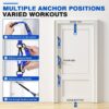 Home Gym Workout Equipment, Heavy Resistance Bands with Handles, Door Anchor, Tricep Rope Pull Down Attachment for Triceps, Biceps, Arms, Chest, Back, Abs Exercise, Best Replacement for Cable Machines