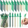 TecUnite 50 Pcs Mental Health Awareness Pens Green Ribbon Ballpoint Pens Bulk Motivational Therapist Alport Syndrome cerebral palsy Awareness Ribbons for Office Charity Favors Supplies Accessories