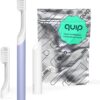 quip Sonic Toothbrush for Adults with Timer - Includes Extra Brush Head and Travel Cover Mount - Electric, Soft Bristle Refill Head, Plastic Handle, 3 Month Battery Life - Travel Toothbrush - Lavender