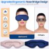 Sleep Mask, 2 Packs Premium Eye Mask for Sleeping, Total Blackout, Superior Soft Comfort, Upgraded 3D Ergonomic Designed Sleeping Mask for Home, Office, Travel, Meditation, Yoga, Blue & Pink