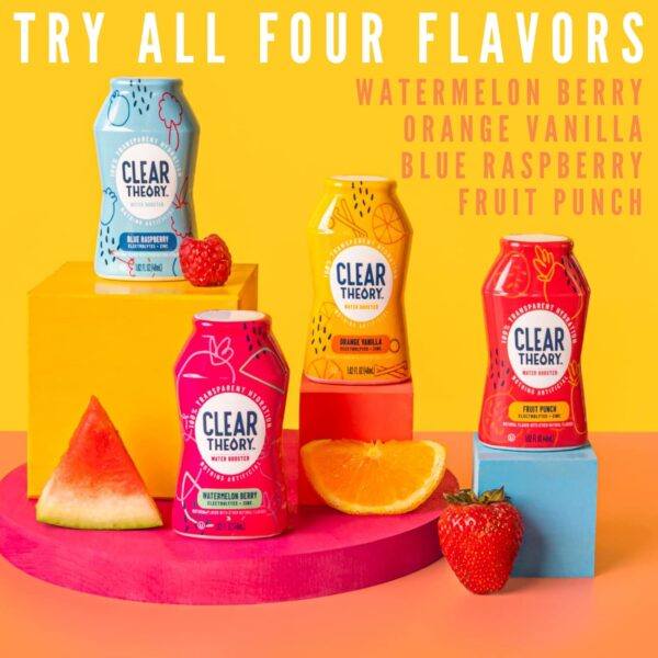 Water Flavoring Drops with Electrolytes, Water Enhancer Liquid Flavored Water Drink Mix, Hydration for Kids, Vegan, Gluten Free, Low Calorie (Blue Raspberry & Watermelon Berry)