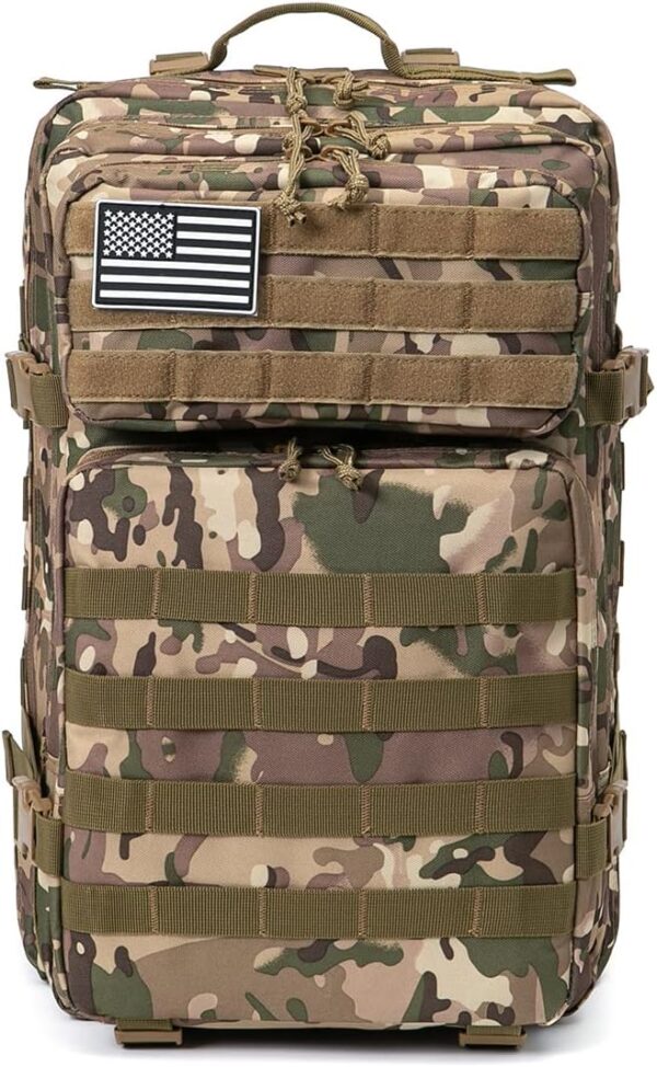 QT&QY 45L Military Tactical Backpacks Molle Army Assault Pack 3 Day Bug Out Bag Hiking Treeking Rucksack…