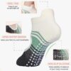 4 Pairs Grip Yoga Pilates Socks for Women ，Non-slip Yoga Athletic Socks with Grip Socks for Yoga Ballet Barefoot Workout Anti Skid
