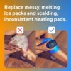 Therabody RecoveryTherm Cube Instant Heat, Cold and Contrast Therapy for Pain Relief, Aches and Pains, and Muscle Recovery - Portable Hands Free Cryotherapy Machine with Cold Compress & Heating Pad