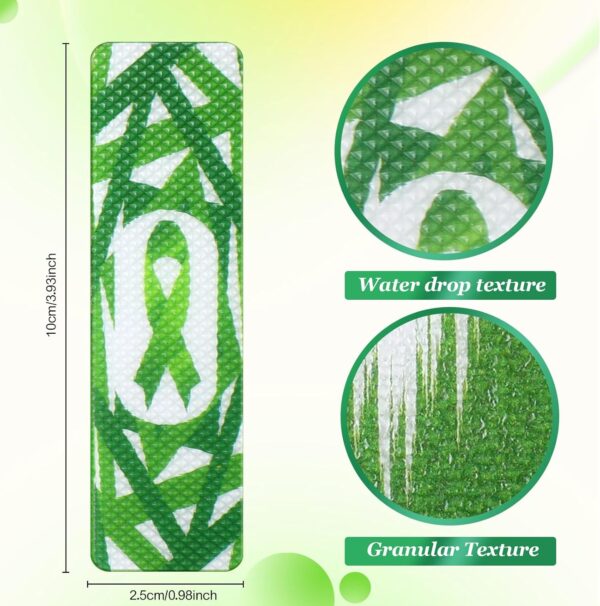 150 Pcs Mental Health Anxiety Stickers Mental Health Awareness Green Ribbon Relief Calm Stickers Sensory Stickers Gifts Adhesive Strips Anti Stress Toys for Teen School Office
