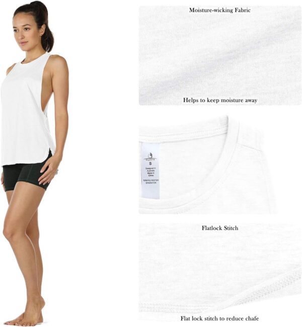 icyzone Women's Racerback High Neck Workout Athletic Yoga Muscle Tank Tops