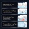 Water Flosser [ Mini Cordless Portable ] Oral Irrigator Water Teeth Cleaner Pick, Telescopic Water Tank, 3 Modes & IPX7 Waterproof, Home & Travel Water Floss for Teeth, Braces Bridges Care (Black)
