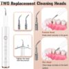 Plaque Remover for Teeth, Electric Tooth Cleaner Tartar Remover for Teeth with LED Light,4 Modes Rechargeable Teeth Cleaning Kit with Dental Tools, 2 Replaceable Heads (White A)