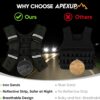 APEXUP Weighted Vest Men 5lbs/10lbs/15lbs/20lbs/25lbs/30lbs Weights with Reflective Stripe, Weighted vest for Women Workout Equipment for Strength Training Running