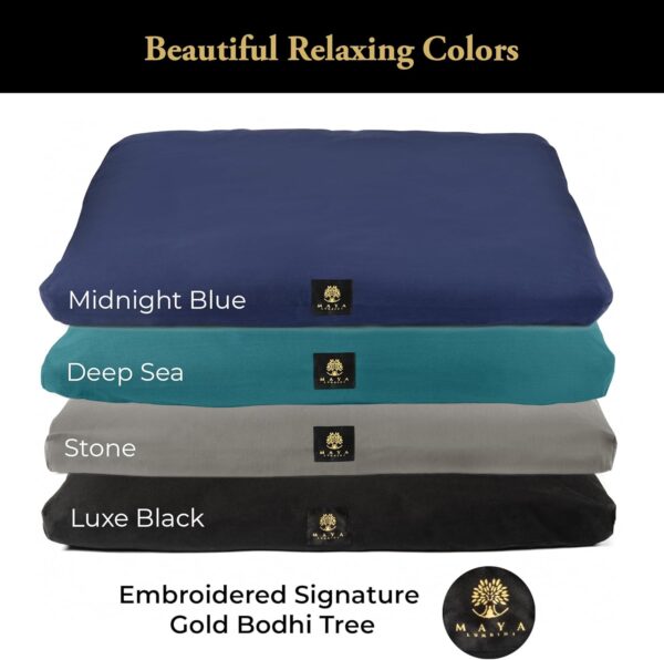 Organic Meditation Mat Zabuton/Floor Pillow - 3 & 4 Inch Thickness Options - Prevents Knees & Legs Pain