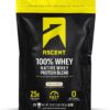 Ascent 100% Whey Protein Powder - Post Workout Whey Protein Isolate, Zero Artificial Flavors & Sweeteners, Soy & Gluten Free, 5.5g BCAA, 2.6g Leucine, Essential Amino Acids, Vanilla Bean 2 lb
