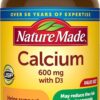 Nature Made Calcium 600 mg with Vitamin D3, Dietary Supplement for Bone Support, 220 Tablets (pack of 1)