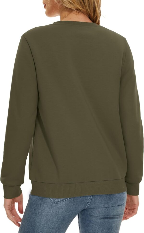 MAGCOMSEN Women's Sherpa Lined Sweatshirts Thermal Casual Crewneck Fleece Pullover Winter Warm Thick Long Sleeve Tops