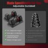 71tZz1LxjdL._AC_SL1500_.jpg Mangko Adjustable Dumbbell Set 25LB Dumbbells Weight 5 in 1 Weight Dumbbell with Anti-Slip Nylon Handle, Suitable for Home Gym Exercise Equipment