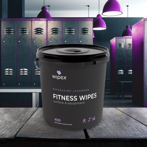 Wipex Gym Wipes – Natural Fitness Equipment Wipes, Plant-Based Cloth - Lavender and Vinegar Wipes to Clean Surfaces, Safe Yoga Mat Cleaner Wipes, All Purpose Gym Cleaner & Peloton Wipes, 400 Count