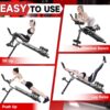 Bigzzia Ab Machine, Ab Workout Equipment Machine for Stomach Workout Foldable Abdominal Trainer for Home Gym Adjustable Ab Exercise Bench Crunch Machine for Core Abdomen