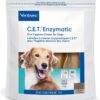 C.E.T. Enzymatic Oral Hygiene Chews for Dogs - Plaque & Tartar Control - Single Layer Beefhide with Exclusive Dual-Enzyme System & Tasty Chicken Flavor - Easy to Give Dog Dental Chew