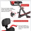 pooboo Folding Exercise Bike, Foldable Fitness Stationary Bike Machine, Upright Indoor Cycling Bike, Magnetic X-Bike with 8-Level Adjustable Resistance, Bottle Holder & Back Support Cushion for Home Gym Workout