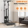 Compact Home Gym, Foldable Rowing Machines for Home Gym, Full Body Strength Training with Pull Up Station, Power Rack, LAT Pulldown Machine, Cable Machine for Home Workout