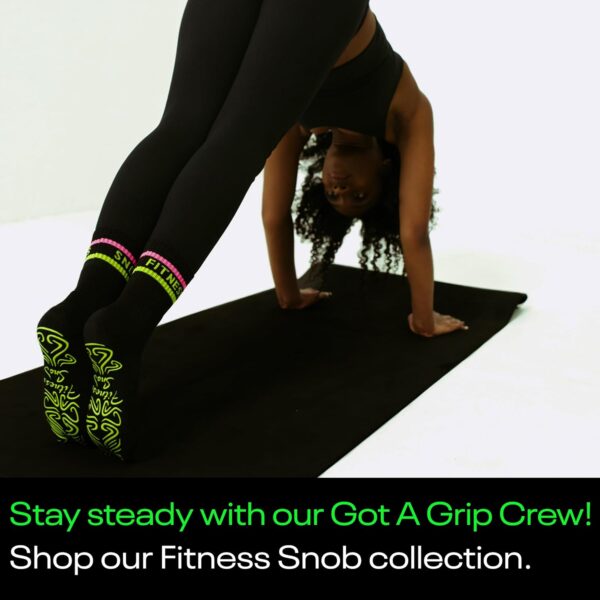 Got a Grip Premium Womens Neon Striped Grip Socks for Pilates, Barre, & Yoga, Socks for Women