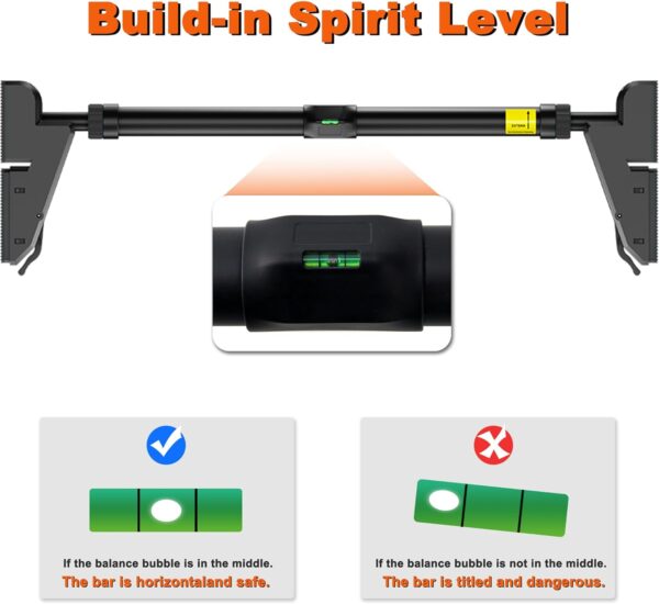 FICTOR Door Pull up Bar for Doorway, Strength Training Equipment, Adjustable Door Frame, Non-slip Chin up Bar for Home Gym, with No Screw Installation